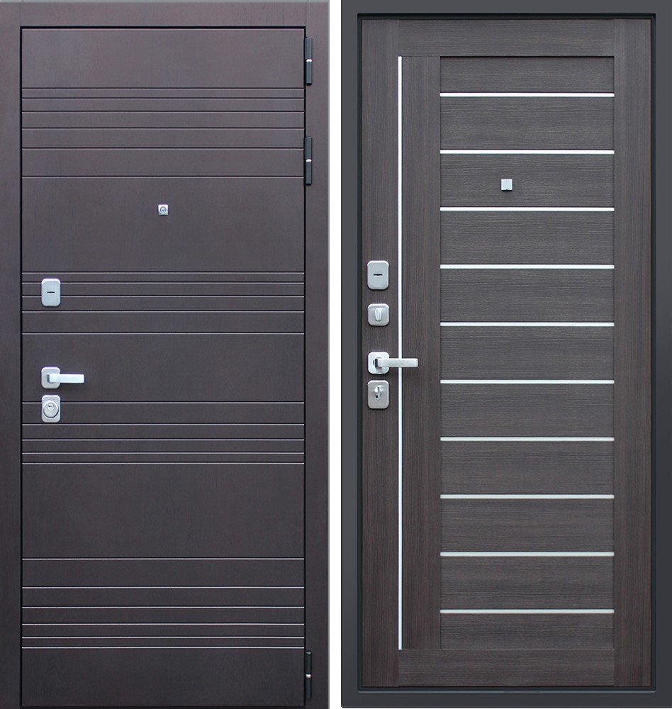 Дверь Дуэт орех рифленый DIS006696