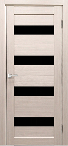 Товар Межкомнатная дверь Легенда X-8 тон Кремовая лиственница Остекление Лакобель черное