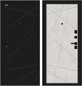 Товар Дверь Браво Граффити-5/SBlack Букле черное/Look Art DIS007411