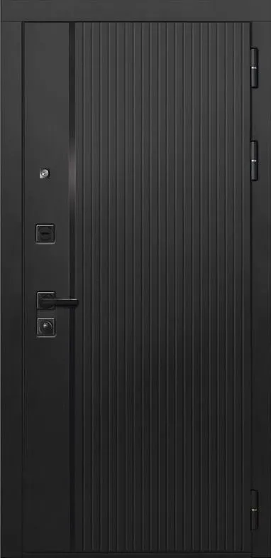 Дверь ДвериПРО L-45 ФЛ-659 (12мм, nussbaum+черная патина винорит) DPRO195553